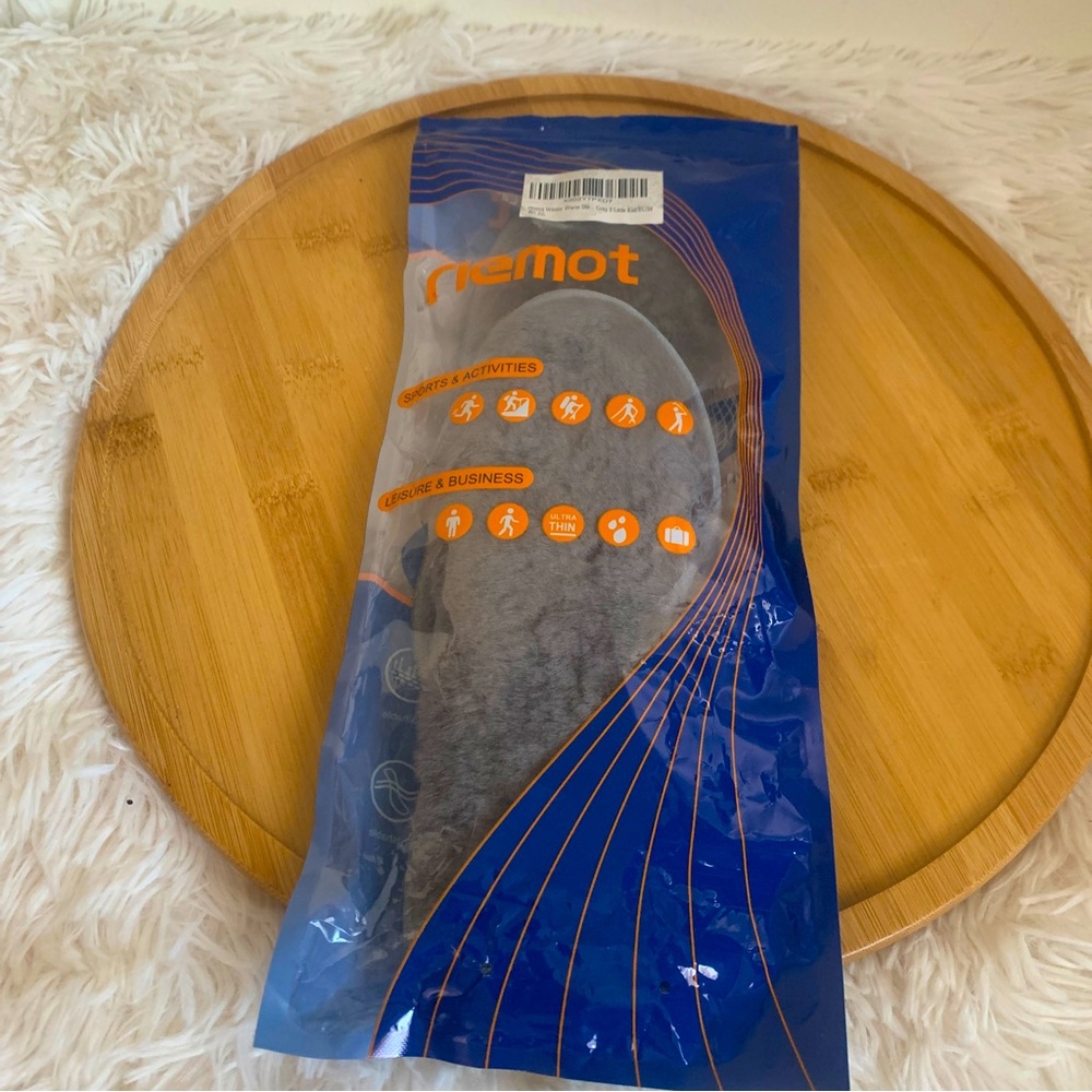 Riemot Insoles Inner Soles Size 3 EU 34 Grey Shearling Warm Winter Little Kid
